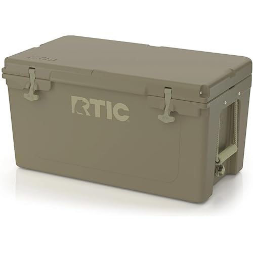 RTIC 65 QT Ultra-Tough Cooler Hard Insulated Portable Ice Chest Box for Beach, Drink, Beverage, Camping, Picnic, Fishing, Boat, Barbecue