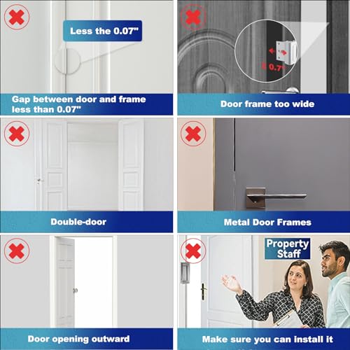 Door Reinforcement Lock Withstands 800lbs of Force - Extra Door Lock for Kids Safety with 8 Screws Prevents Unauthorized Entry,Add a Door Security Lock for Home Safety & Privacy (White, 1 Pack) by AceMining - Image 2