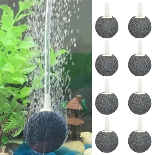 DILUSILK 8 pcs Aquarium Air Stones for Fish Tanks and Ponds