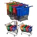 Produktbild Sohler By Eurotrade W Ltd Set von 4 wiederverwendbar Supermarkt Sortieren Einkaufstrolley Staubbeutel Lebensmittels Lebensmittel Farbe Kodiert Trennblätter, Mehrfarbig, 60 x 10 x 55 cm