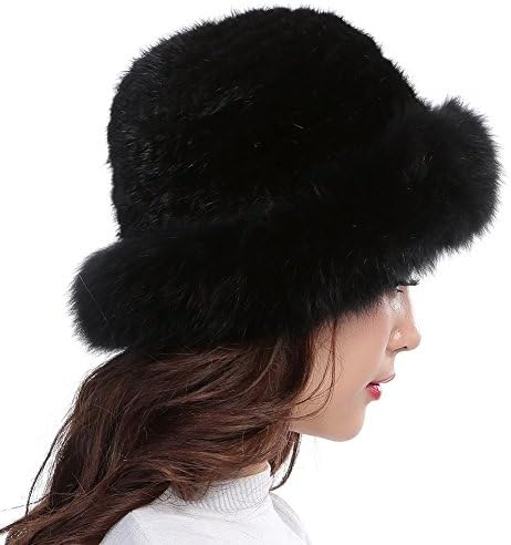 Winter Hat Knitted Mink Real Fur Hats 