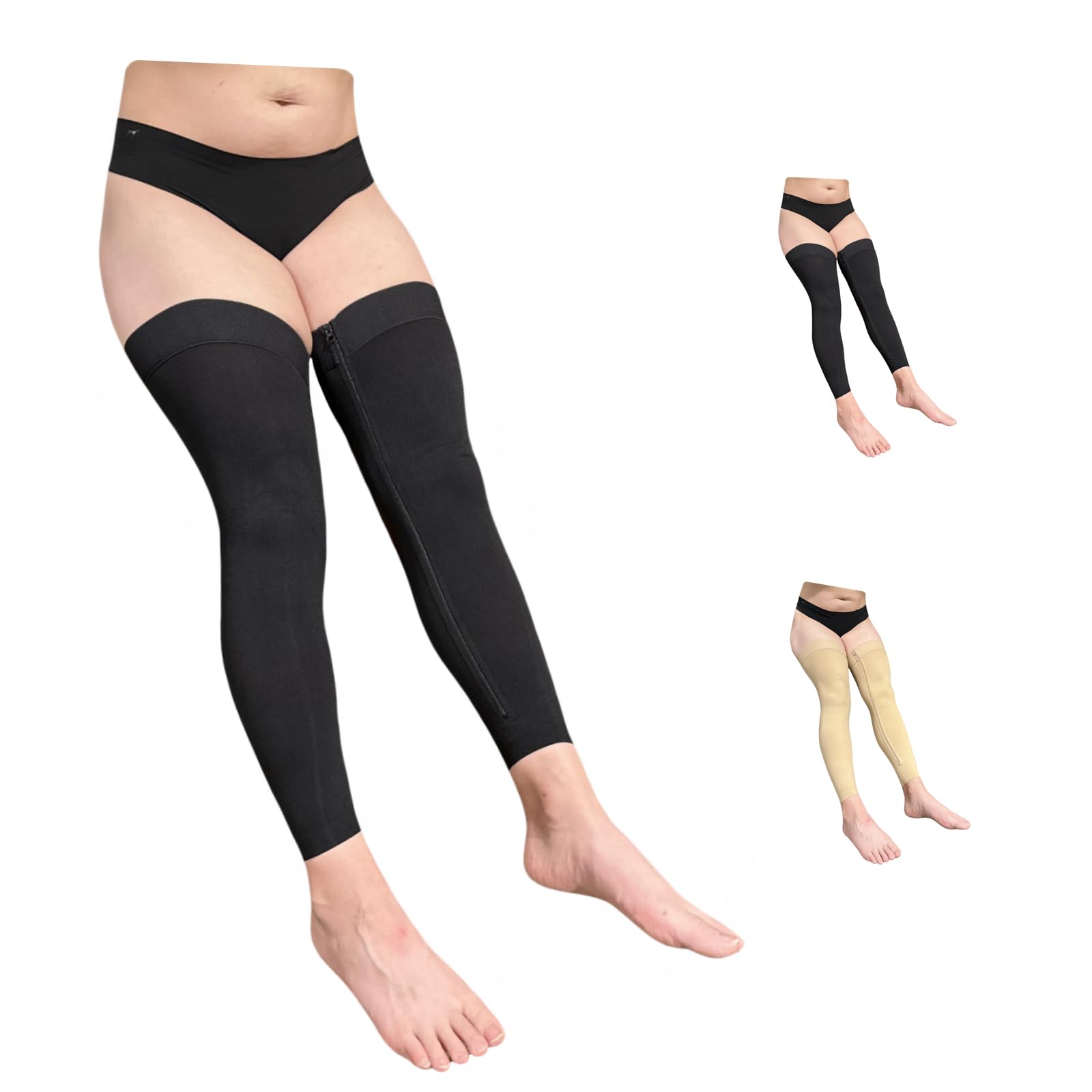 Amazon.com: Ziperior No Foot 20-30 mmHg Compression Inside Leg