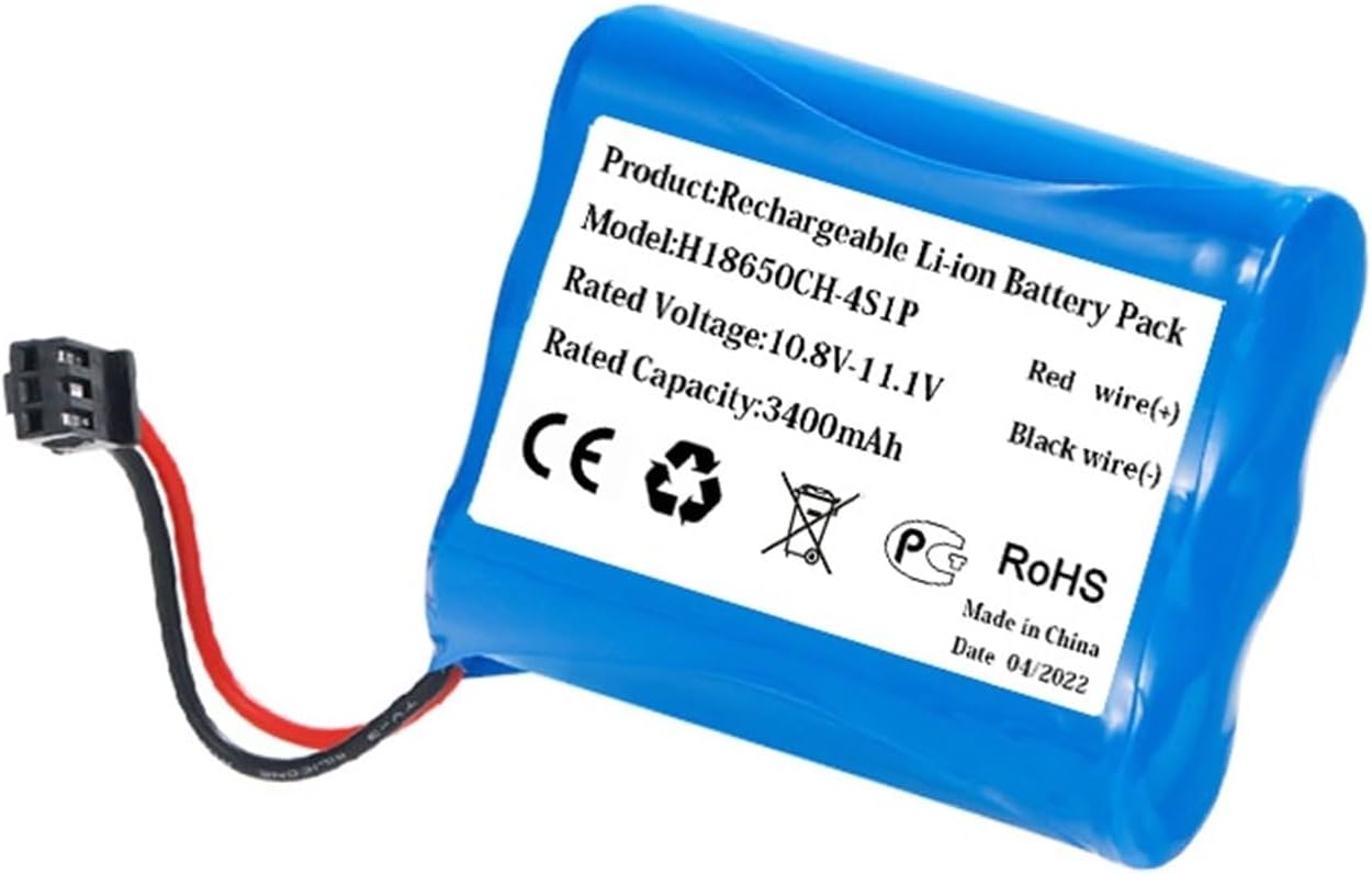 Li-Ion Battery 11.1v 3400mah Li-ion Rechargeble Battery Compatible for PUPPYOO V-M611A V-M611 M611 Robot Vacuum Cleaner Mopping Robot (Color : 3400mAh)