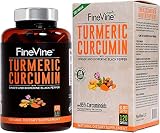 Turmeric Curcumin with BioPerine Black Pepper and Ginger - Made in USA - 120 Vegetarian Capsules for