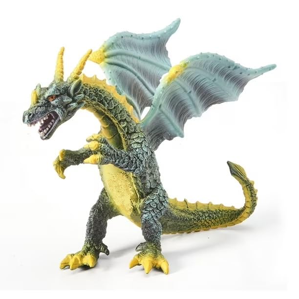 De-Lite™ Action Figures Soft Touch Vinyl Plastic Collectible Model Toys… (Big Dark Dragon, Size 12cm)