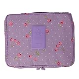 JIARUO Multi-function Makeup Cosmetic Bag Toiletry Travel Kit Organizer (white)