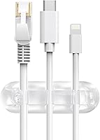 Vista 6 de SOULWIT Clips Sujetadores de Cables, Paquete de 3 Clips Organizadores de Gestión de Cables de Silicona Autoadhesivos para Escritorio Cable de Carga