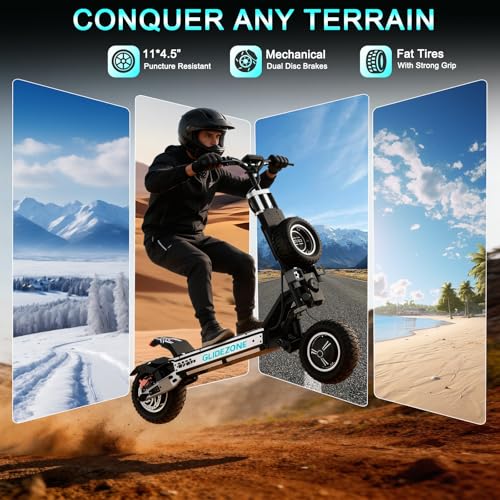 Image of YING LU GD83 Electric Scooter, 5600W Dual Motor Adult Electric Scooter, 50 MPH High Speed, 60V 30Ah Long Range 60 Miles, Dual Suspension,11 inch Off-Road Tires, E Scooter with NFC Unlock (5600W 60v)