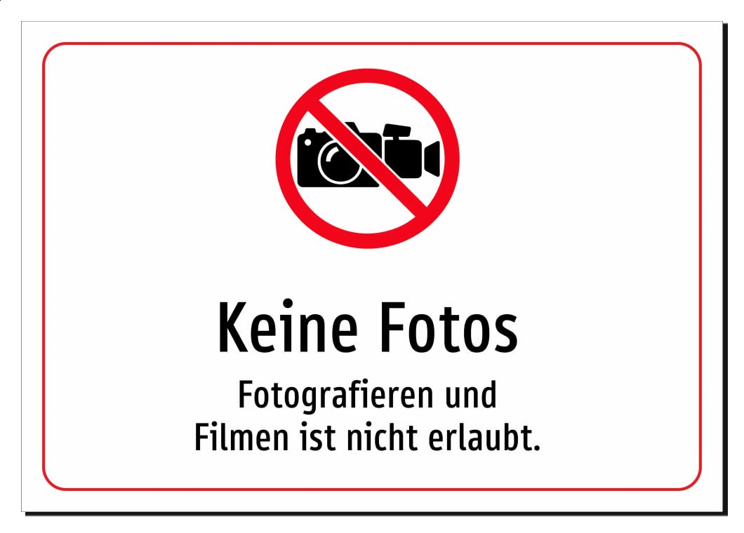 37445-DE-S-13 | Keine Fotos - Fotografieren und Filmen ist nicht erlaubt
