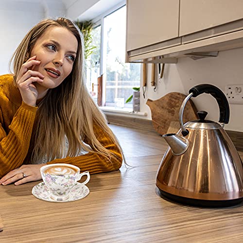 Cabilock Conjunto de xícaras e pires chineses erâmicos de porcelana de cappuccino xícara de café da