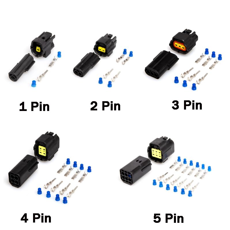5 Sets 1/2/3/4/6/8/10/12 Pin Way Female Male Seal Wire Cable Waterproof Wire Connector Car Auto Electrical Car Truck(10P)