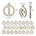 GWHOLE 1-24 Wooden Number with String for Christmas Advent Calendar Countdown Unfinished Number Wood Pieces Wooden Pendants for DIY Craft Gift Tags Christmas Decorations