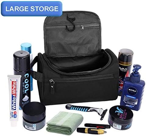 Wash Bag Mens,AOBETAK Large Hanging Waterproof Toiletry Bag with Mesh and Zip Compartment,Overnight Gym Shaving Travel toiletries Set kit for Men Women Ladies Gents Girls