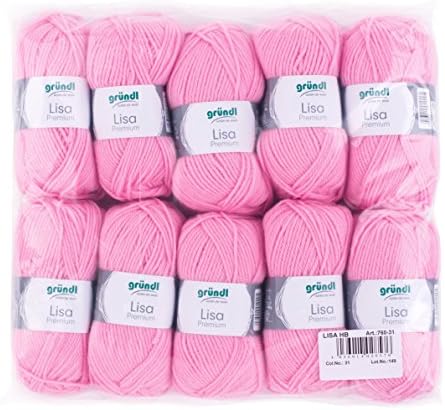 Gründl 760-07 Lisa Premium wool, polyacrylic, pastel turquoise, 32 x 27 x 6 cm, pack of 10