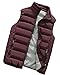 Produktbild Shaoyao Herren Steppweste Ärmellose Weste Outdoor Winterweste mit Stehkragen Jacke Burgunder Rot 2XL