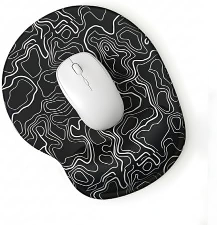 Ergonomik Typography Desenli Mouse Pad – Bilek Destekli Mouse Pad Konforlu Mousepad Siyah - Görsel 1
