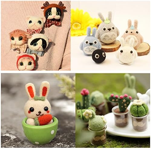 ZUKEY Needle Felting Kit for Beginner, 36 Colors Wool Roving,Wool Felting Tool Kit with Felting Needles, Foam Mat,