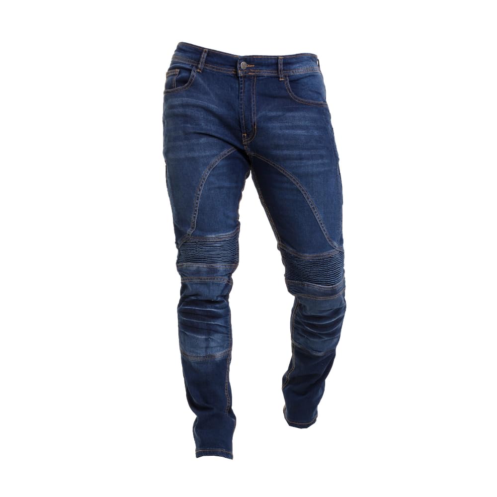 Jean de Moto pour Homme, Doublure de Protection en aramide, Pantalon de Moto en Denim avec Protections Amovibles, Pantalon de Motard pour Homme