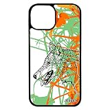 Coque iPhone 13 Silicone Loup Nature Tribal Alpha Pas Cher Orange Animaux Noir Metal 4G Dessin Fleur Feuilles Ethnique Garcon Apple