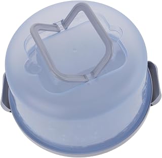 Garneck Caja De Pastel Portátil Tapa y Asa Caja De Transporte Para Tartas y Postres Para Cumpleaños Resistente y Reutilizable Color Azul