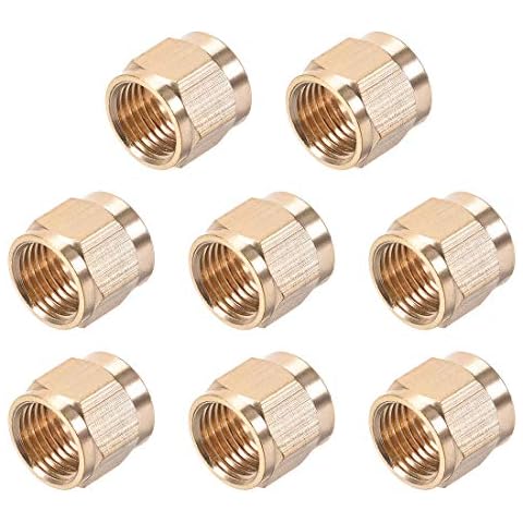 uxcell M10 Brass Compression Nuts Cover