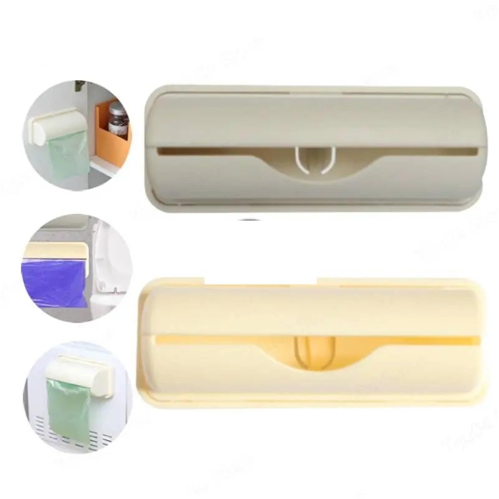 5 uds. Cajas de Bolsas Basura, plástico for Cocina, Organizador contenedores, Cajas Almacenamiento dispensadoras artículos Diversos for el hogar y baño para Cocina y Baño(Yellow)