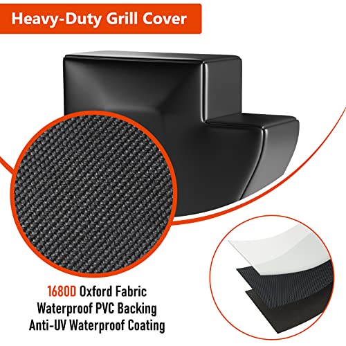 Grisun 1680D Grill Cover For Masterbuilt 1050 Xl Digital Charcoal Smoker - Heavy Duty Waterproof & Uv Resistant Cover For Mb20081220 Gravity Series Grill, Black #TOP2