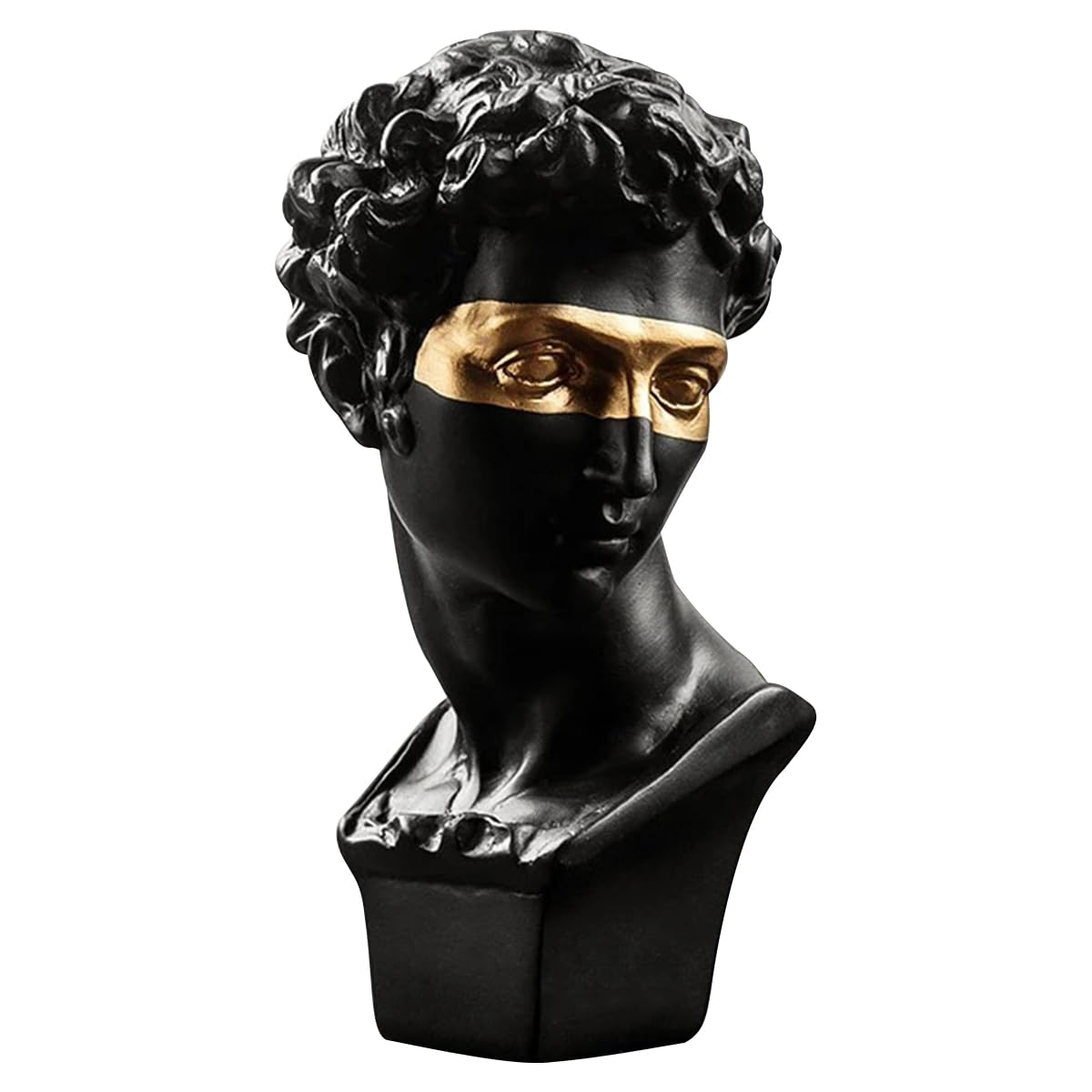 Escultura de busto de resina Xiaowei Black de 5,9 pulgadas para decoración de estanterías