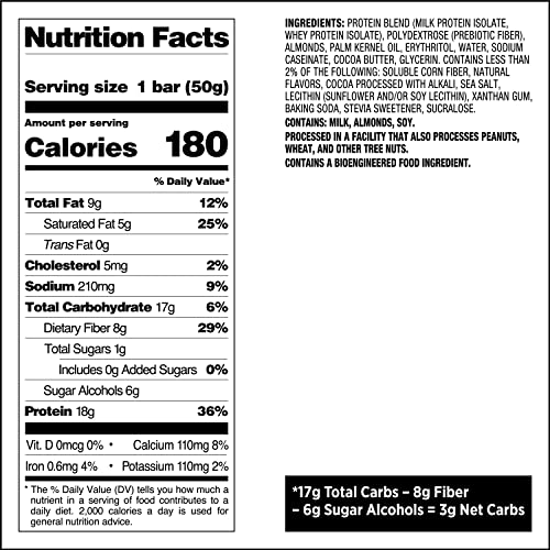 Quest Nutrition Dipped Chocolate Cookies & Cream Protein Bars, High Protein, Low Carb, Gluten Free, Keto Friendly, 12 Count image 7