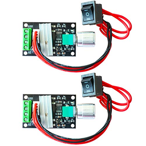 LGDehome 2PCS 1203BB 6V 12V 24V 3A 80W DC Motor Speed Controller (PWM) Adjustable Reversible Motor Driver Switch Fast Replacement PWM DC Motor Controller