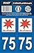 STICKZIF SR75 Autocollant Plaque Département 75, Set de 2