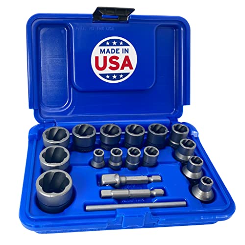 ROCKETSOCKET 18 Piece Bolt Lug Nut Extractor Socket Tool Set ROCKETSOCKET 18 Piece Bolt Lug Nut Extractor Socket Tool Set