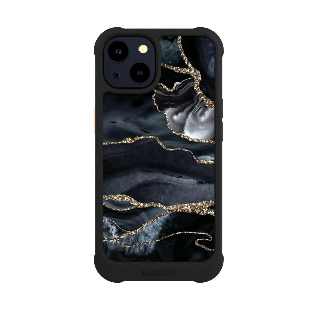 Custodia per Apple iPhone 14 Glitter Look Marmo trend