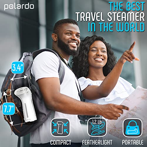 Polardo Clothing Steamer, Travel Size, Vacation Essentials, Handheld Portable Garment Steamer, Small Hand Held Steamer For Any Fabrics, Steamer For Clothes, Us Travel Must Haves, 120V #TOP1
