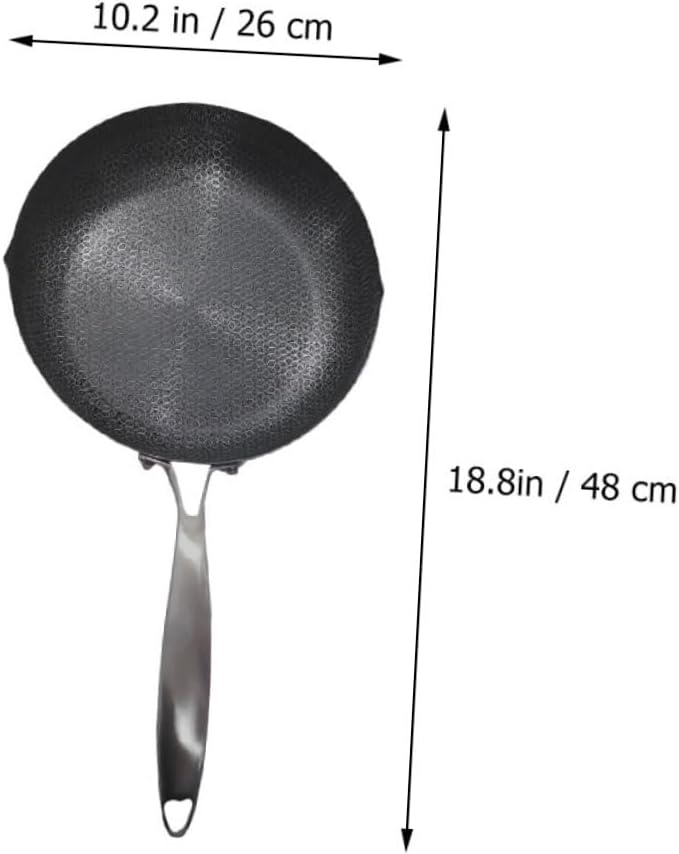 MAGICLULU Stainless Steel Honeycomb Wok Pan Nonstick Kitchen Frying Pan for Induction Cooking Household Cookware to Clean Design