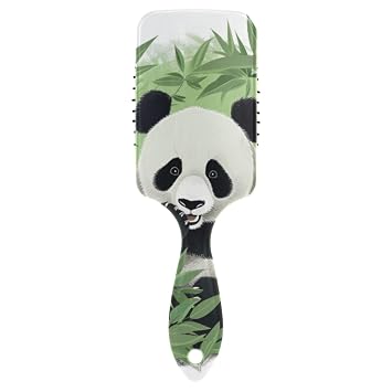 Air Cushion Comb Cute Panda Hair Brush for Men Women and Kids, Soft Touch Handle Hairbrush for Thin, Long, Curly or Straight Hair, Scalp Massager