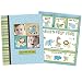 Baby Boy Memory Book Hardcover Record Babys First Five Years Diary Precious Moments Milestone Storage Box Keepsake Scrapbook Journal Photo Album Blue Monkey Animals Art by Jenny and Jeff Designs