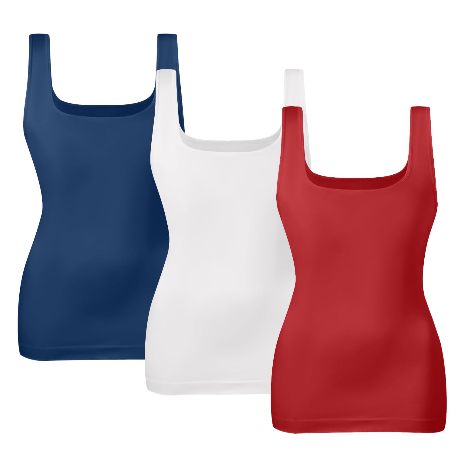 EUYZOU Women's Tummy Control Shapewear Tank Tops Seamless Square Neck Compression Tops Slimming Body Shaper Camisole