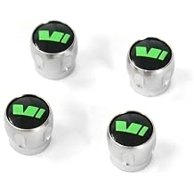 Skoda 000071215H Valve Caps Motorsport VRS Caps Tyre Valves Black/Green