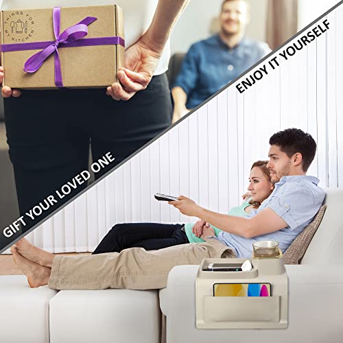 Couch Cup Holder Tray, Anti-Spill And Anti-Slip Sofa Armrest Tray, Dirt-Resistant Silicone Couch Arm Tray For Remote, Snacks, Cellphone And Ipad, Cup Holder For Couch, For Family And Friends #TOP7
