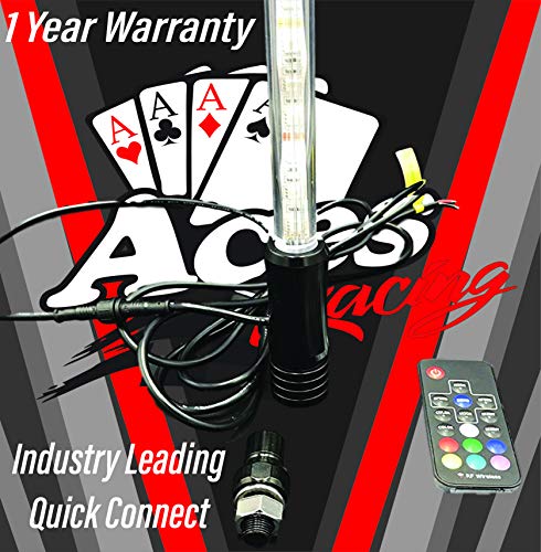 Aces Racing 4Ft 20 Color 200 Combination Led Whip With Remote And Quick Connect #TOP1