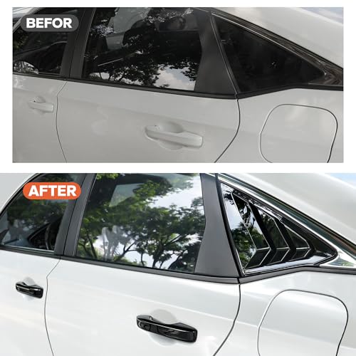 Image of for 11th Gen Honda Civic Accessories （2022-2026）, 6pcs Exterior Trim Set - Door Handle Covers&Triangle Window Covers (Glossy Black)