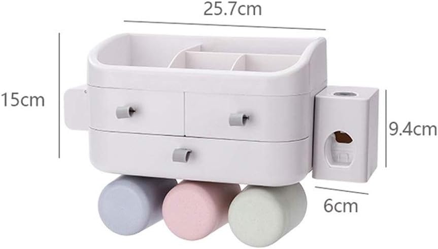 Automatic Toothpaste Dispenser and Toothbrush Holder Set with Wall Mounted - Fit for Adults