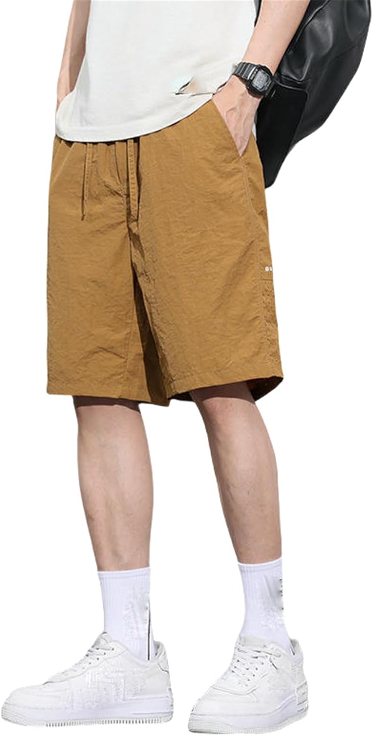 Men's Summer Thin Loose Five-Pocket Beach Sport Casual Shorts