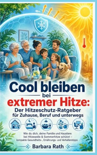 Cool bleiben bei extremer Hitze: Der Hitzeschutz-Ratgeber für Zuhause, Beruf und unterwegs: Wie du dich, deine Familie und Haustiere bei Hitzewelle ... und Verhaltenstipps (German Edition)