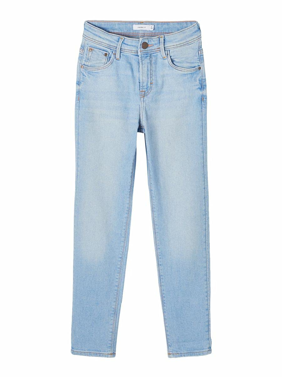 NAME IT Mädchen Klassische Jeans aus Bio-Baumwolle Light Blue Denim 128