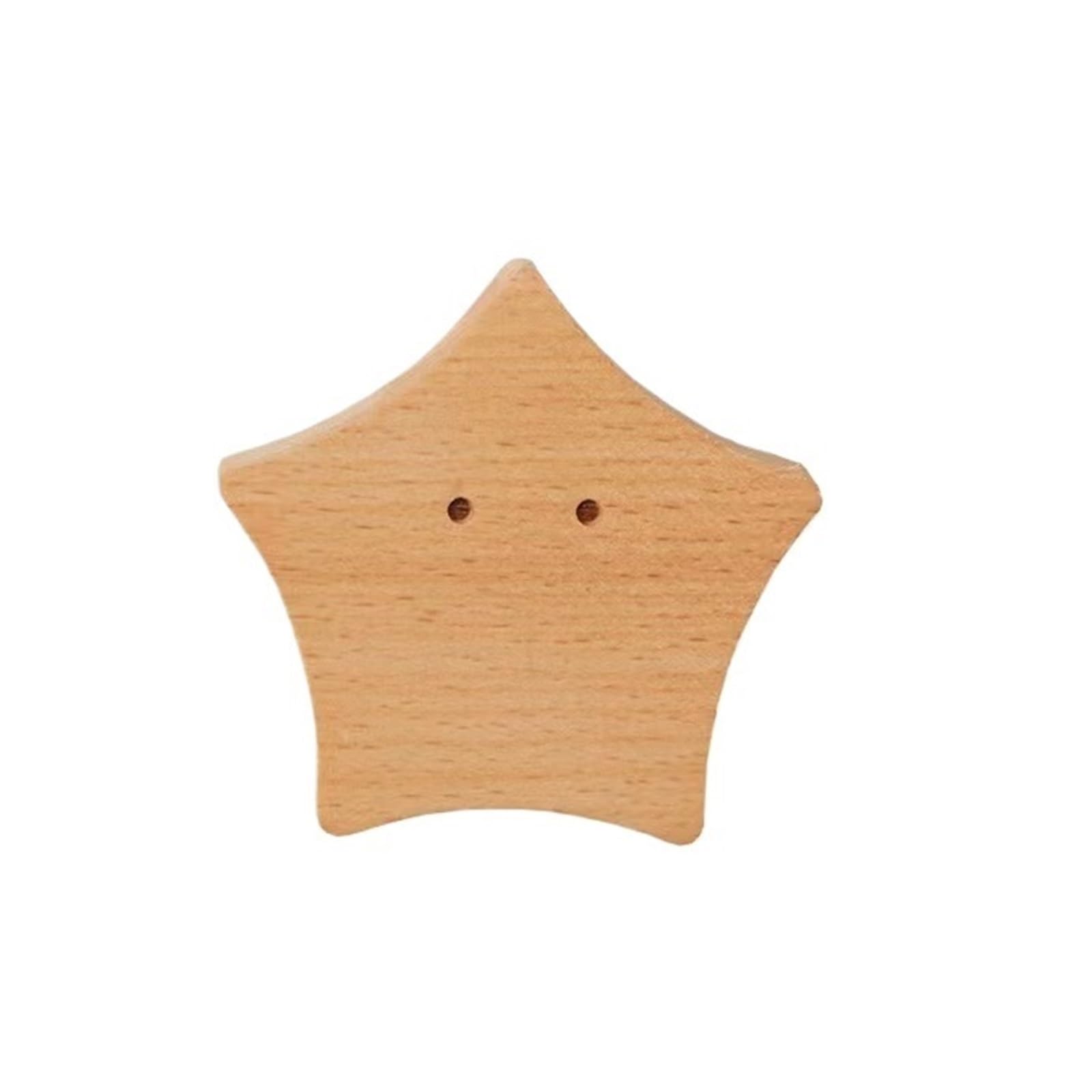 Ahiojegx Star Coat Hooks 1Pcs Wooden Hooks Room Decor