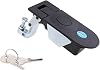 Sharplace Compression LatchLever Lock for Horsebox, Trailers, Locker Doors, Heavy Duty Cabinet Locks, Coated Zinc Alloy Tack Locker, Security Door Locker, Black