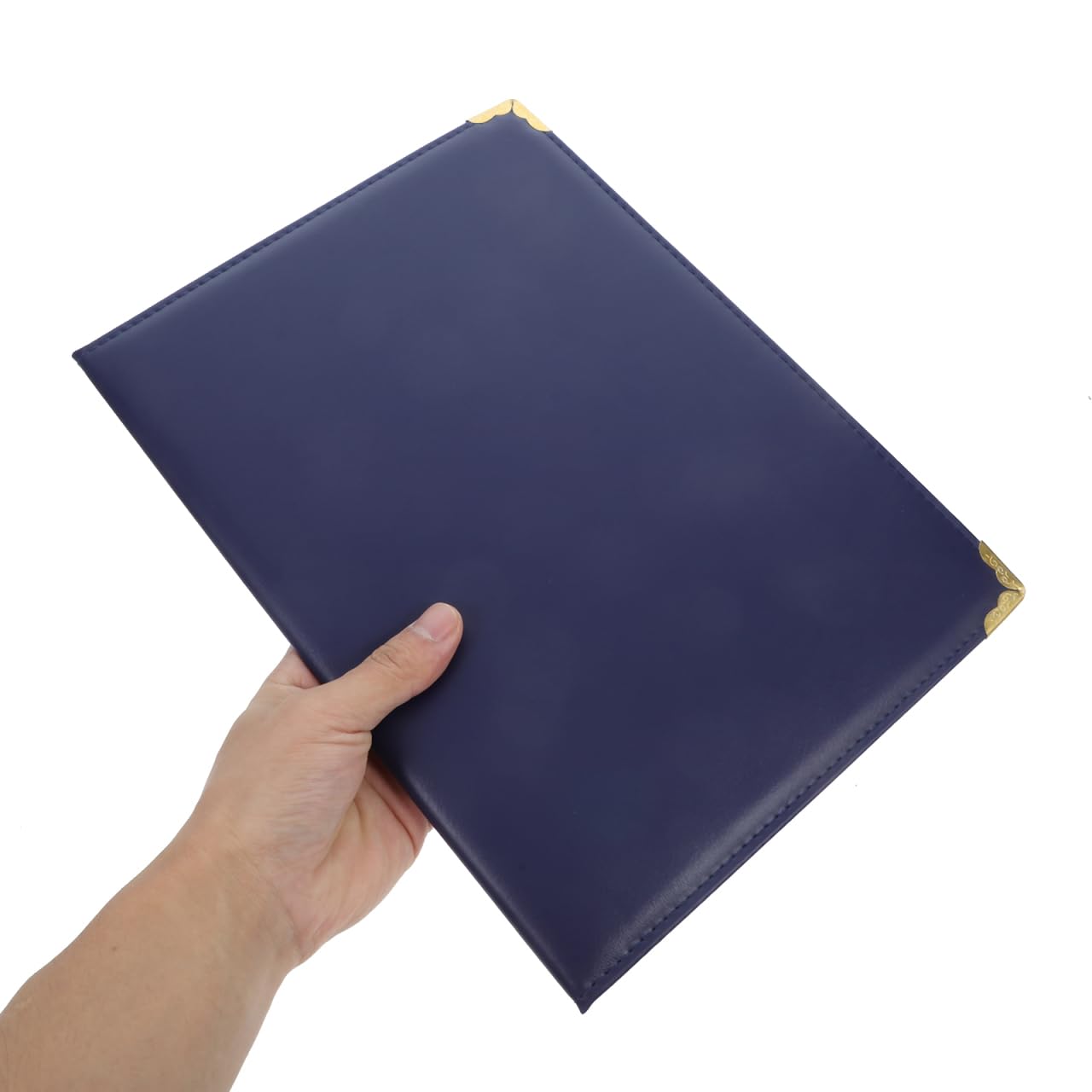 Operitacx Portadocumentos de Graduación Tamaño A3 en Cuero Pu Azul Protección para Certificados y Acabado Decorativo, Adecuado para Exhibir Diplomas y Premios