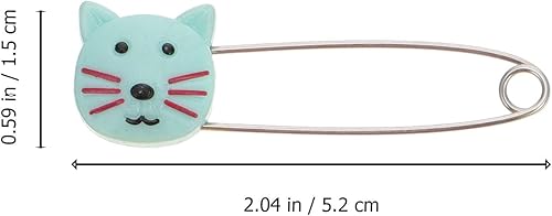 Miniatura 6 de Toddmomy 10 pasadores de seguridad para animales, pasadores de pañales de acero inoxidable con cabeza de plástico, pasadores de bloqueo para recién